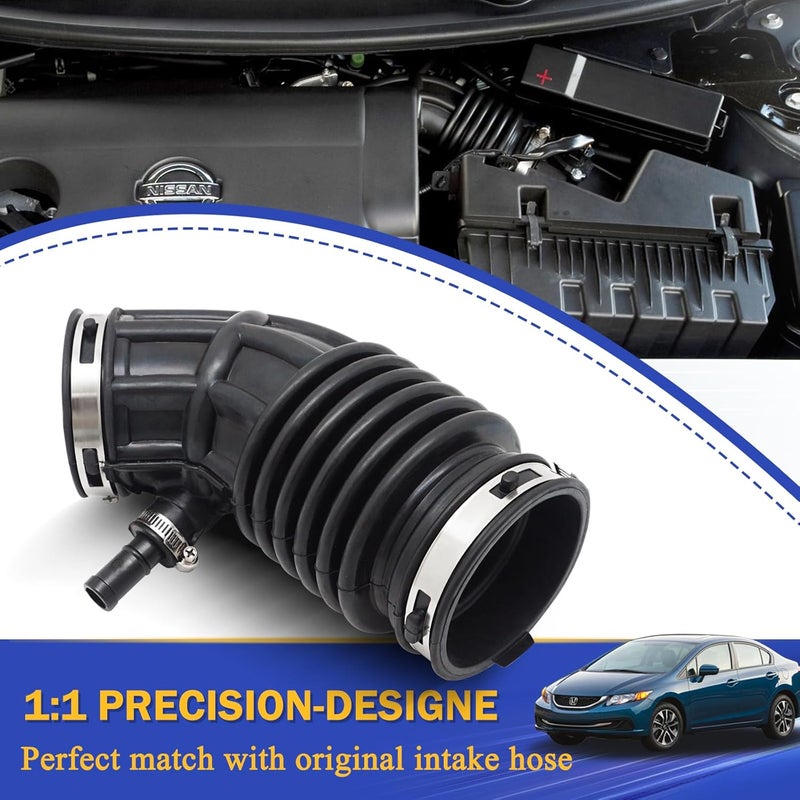 X4XZ Air Cleaner Intake Hose Tube with Clamps for 2007-2013 Nissan Altima 2.5L 4 Cylinder Engine 16576-JA000 - Image 3